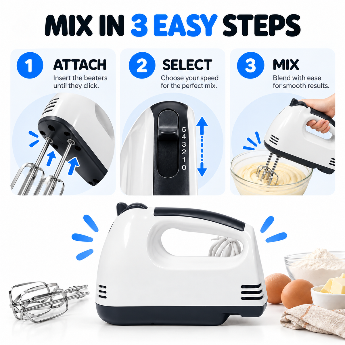 Kenwood Hand Mixer | Electric Beater - HM.133