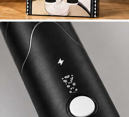 USB Rechargeable Electric Milk Frother – Adjustable Speed Handheld Coffee Whisk & Mixer | Black